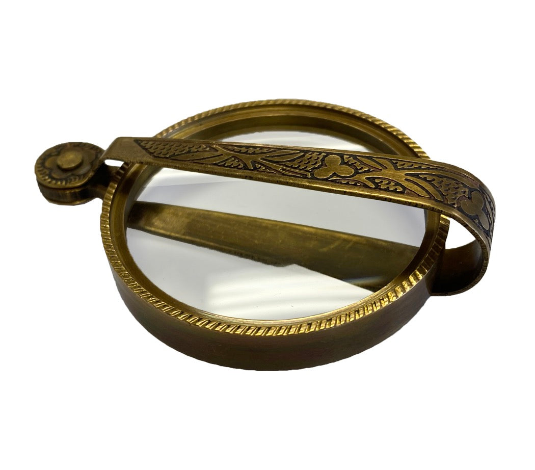 Antiqued Brass Magnifying Glass