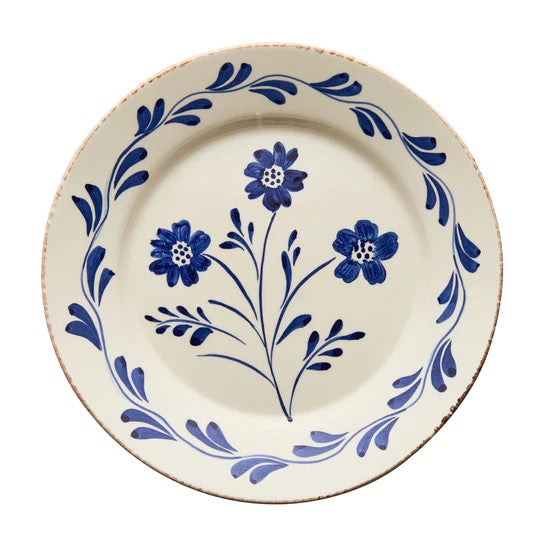 Luzia Flower Vine Plate Blue