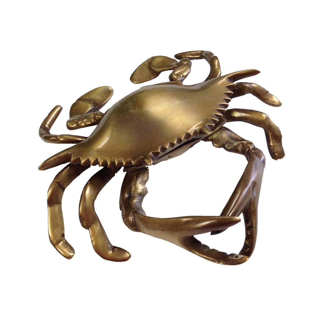 Brass Blue Crab Paperweight