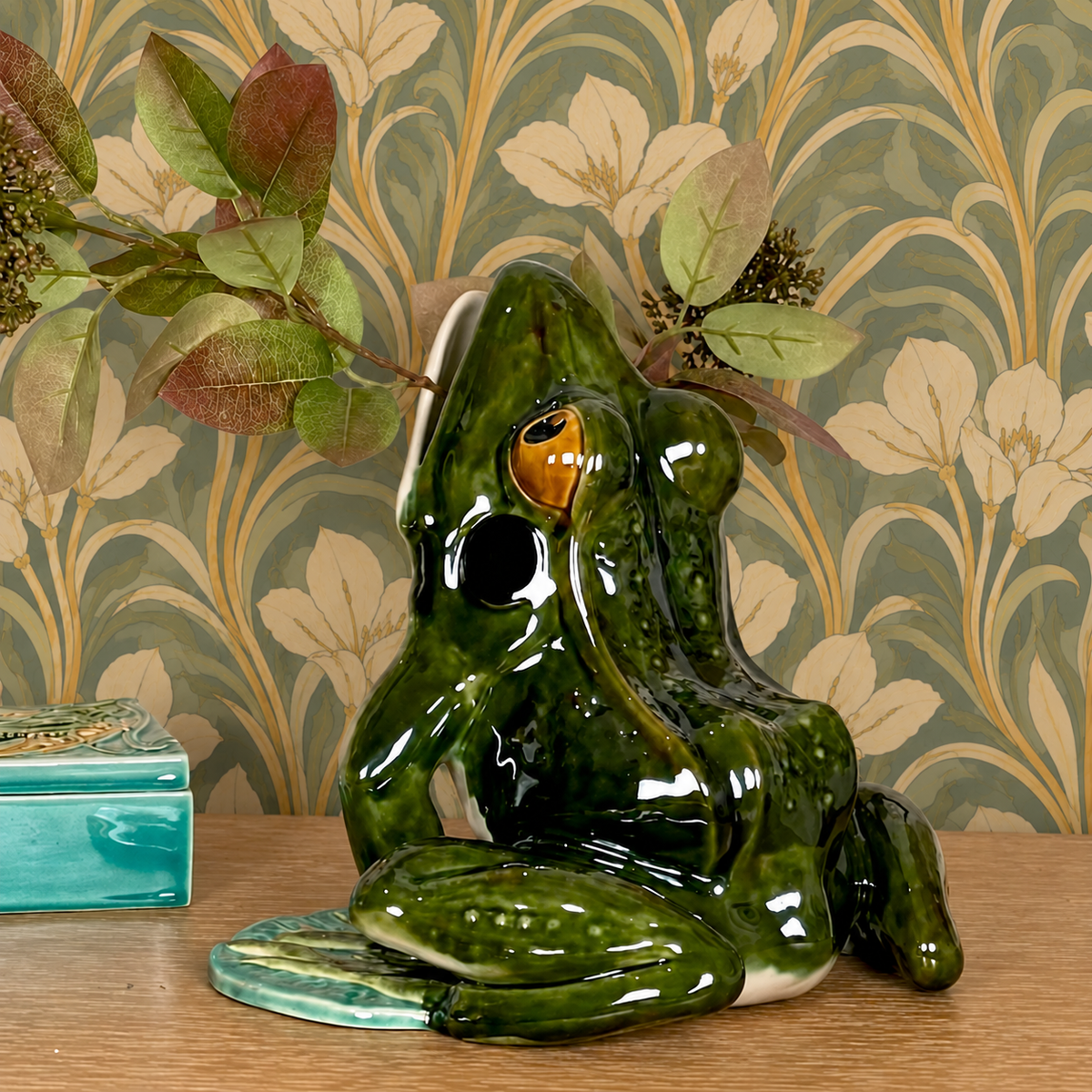 Large Open Mouth Frog Vase