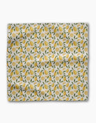 Fabric with lemon pattern on a white background