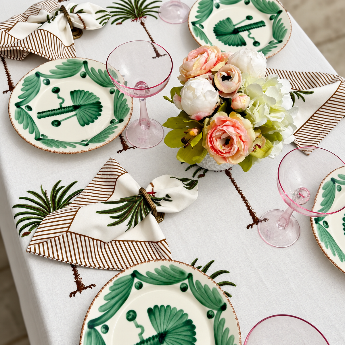 Luzia Palm Plate Green - Set of 2