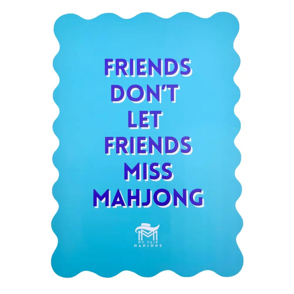 Mahjong Shuffle Card - Blue