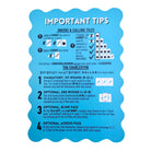 Blue informational card with white text and icons about jokers, calling tiles, and the Charleston game move.