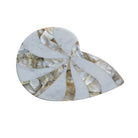 Marble-patterned stone on a white background