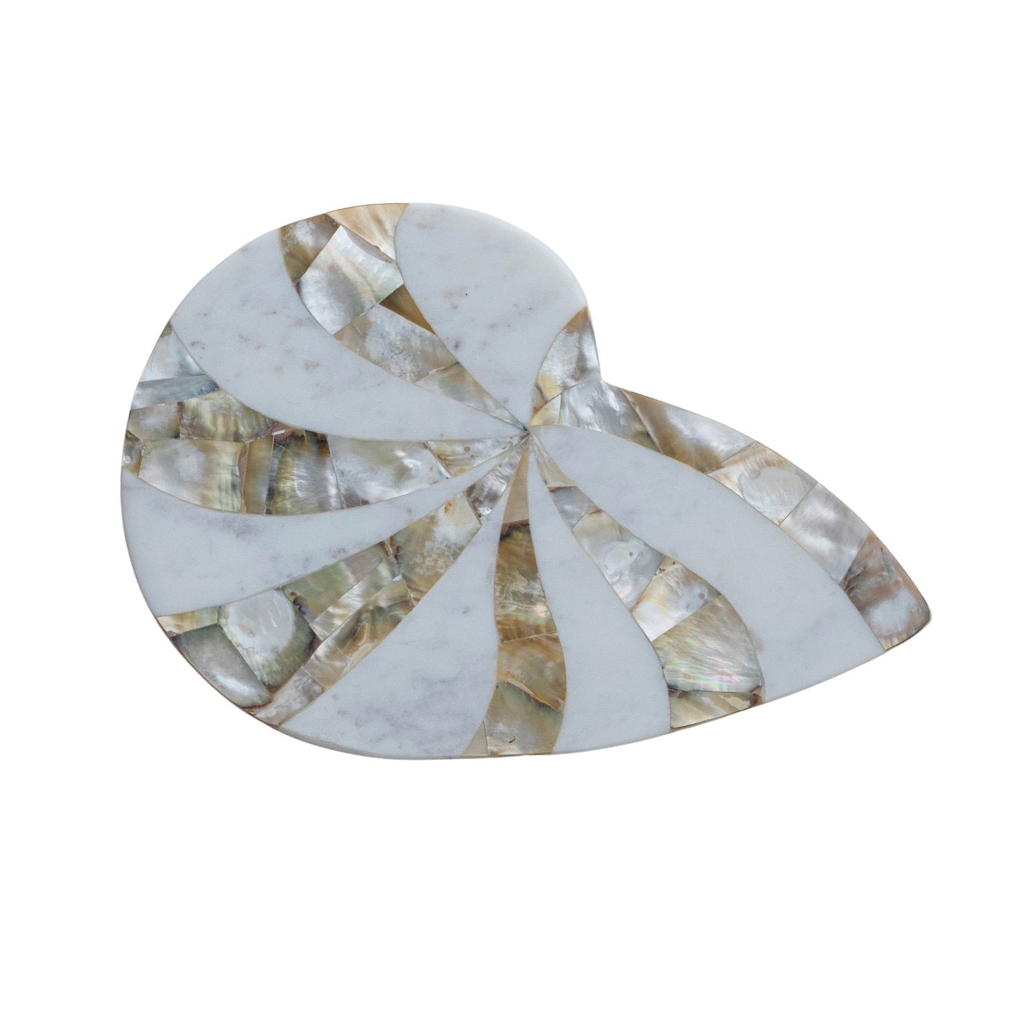 Marble-patterned stone on a white background