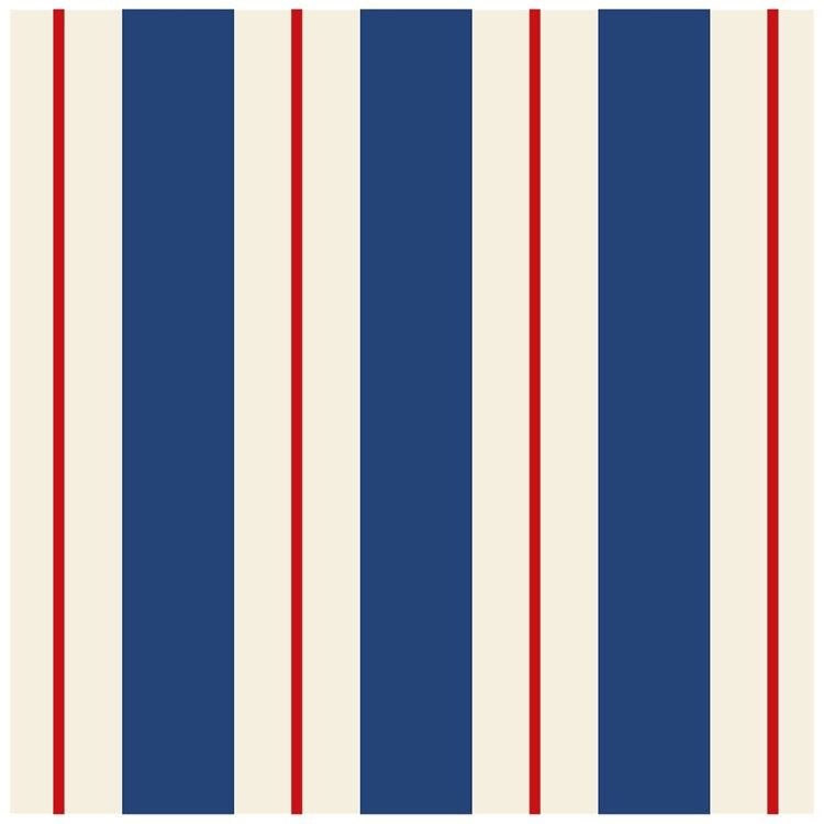 Pattern of vertical blue and red stripes on a white background