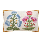 Decorative pillow with floral patterns on a white background