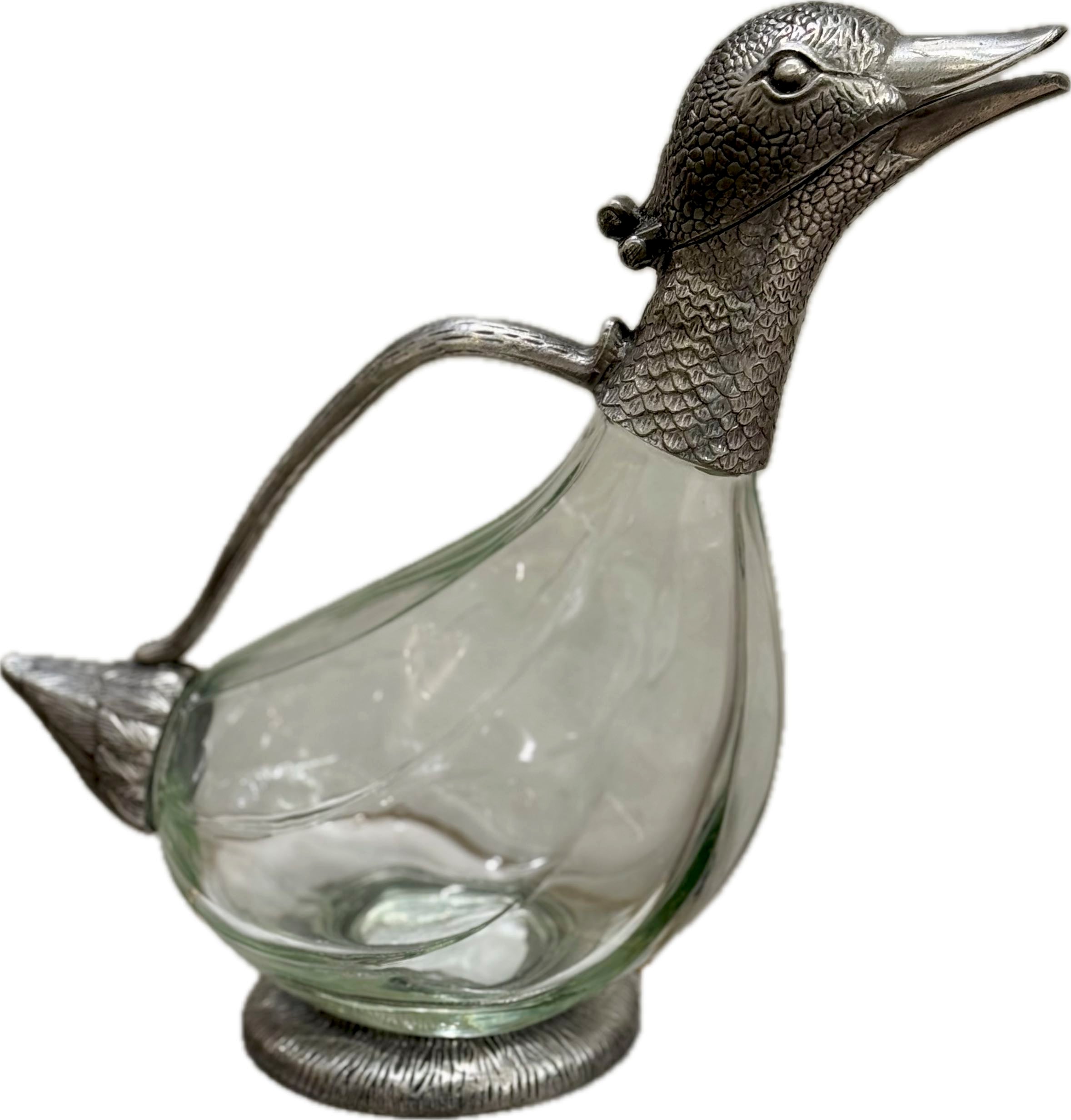Pewter Duck Head Carafe