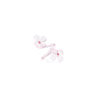 Pink hair tie with floral design on a white background