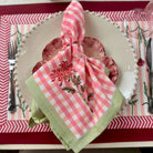 Pink Glass Flower Napkin Ring