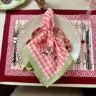Pink Glass Flower Napkin Ring