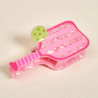 Pink Pickleball Paddle Hair Claw