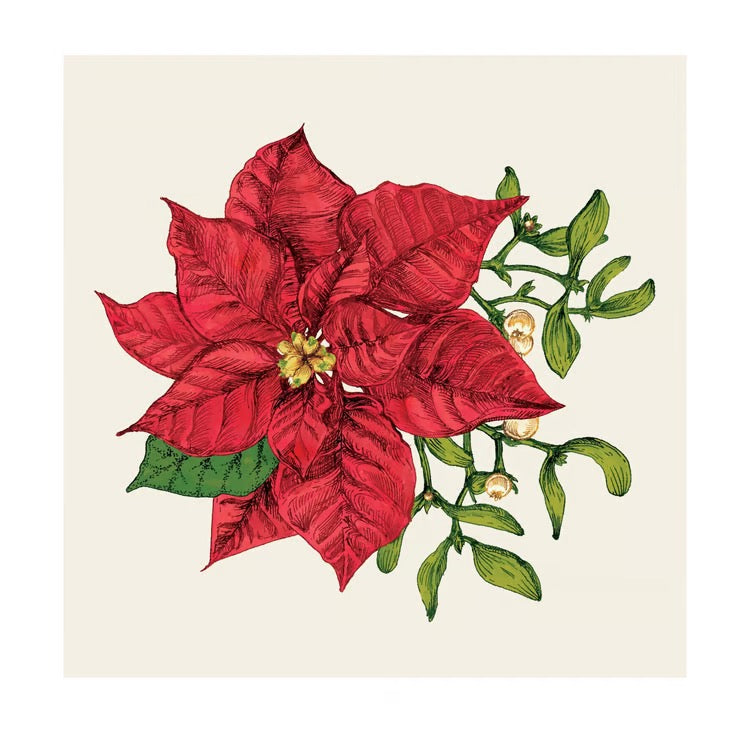 Poinsetta Cocktail Napkins