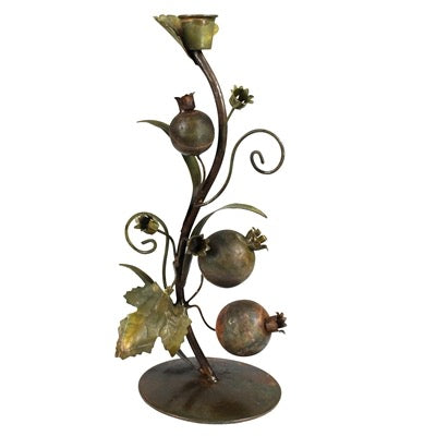 Pomegranate Toleware Candleholder