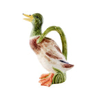 Decorative ceramic duck figure on a white background