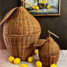 Rattan Lemon Baskets - Set of 2