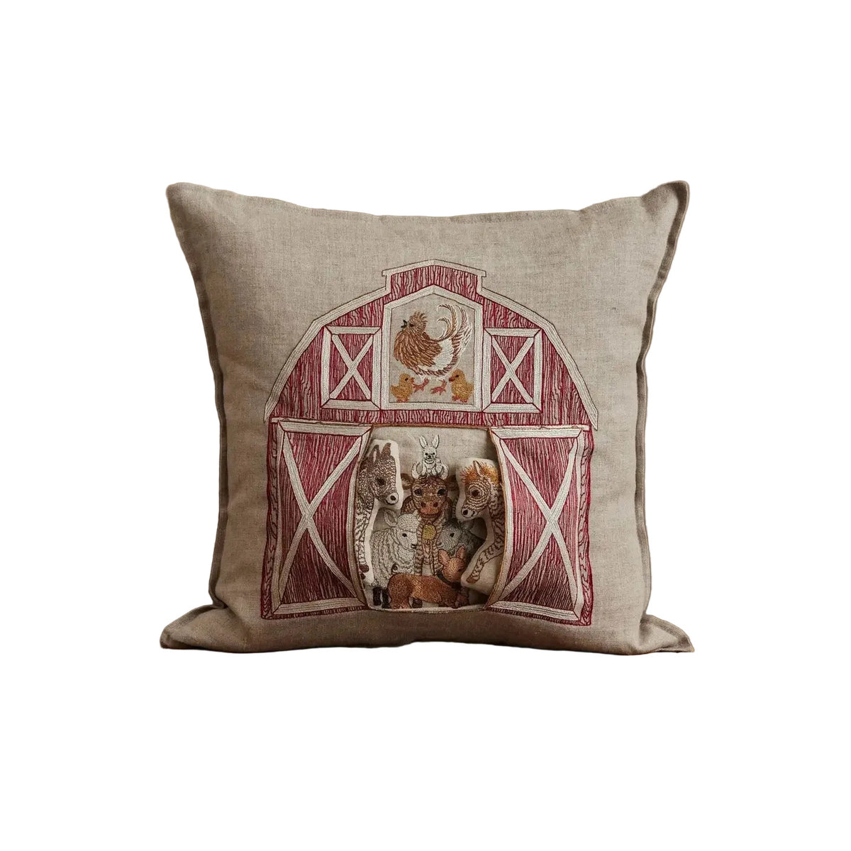 Red Barn Pocket Pillow