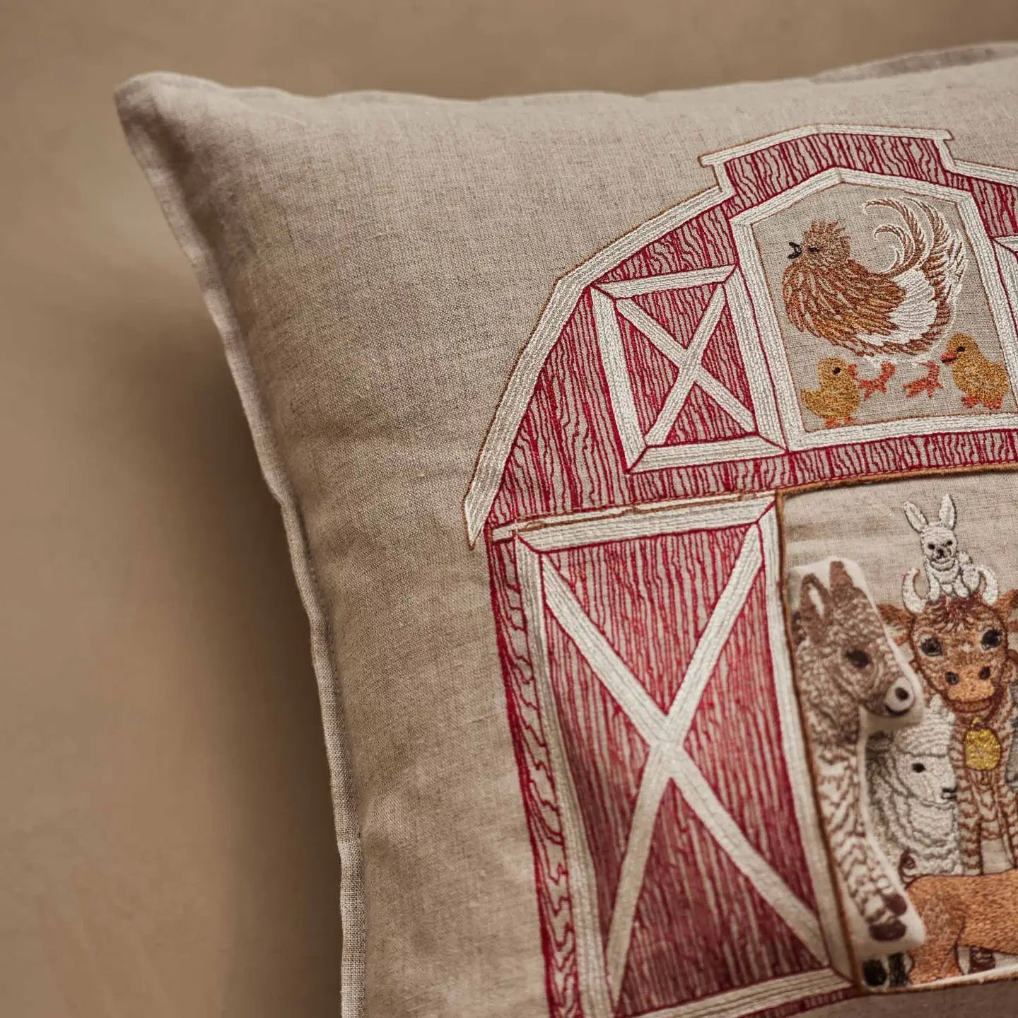 Red Barn Pocket Pillow