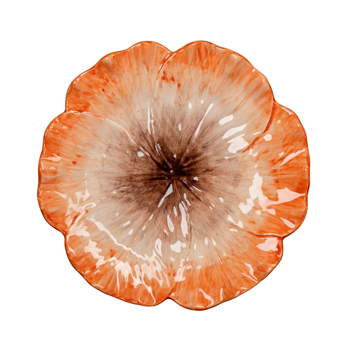 Decorative plate with a floral design on a white background