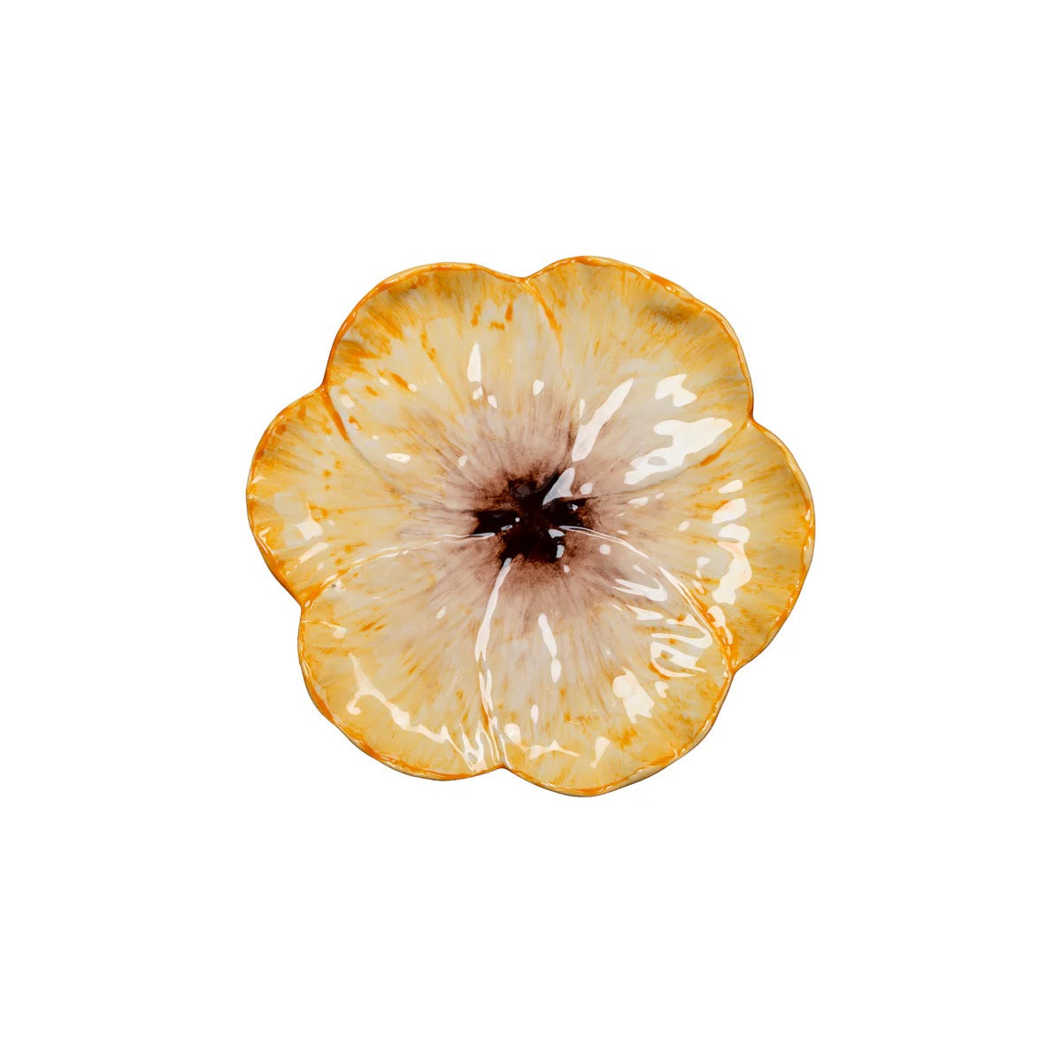 Floral-patterned object on a white background