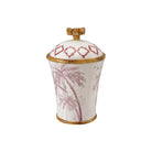 Decorative jar with a lid on a white background