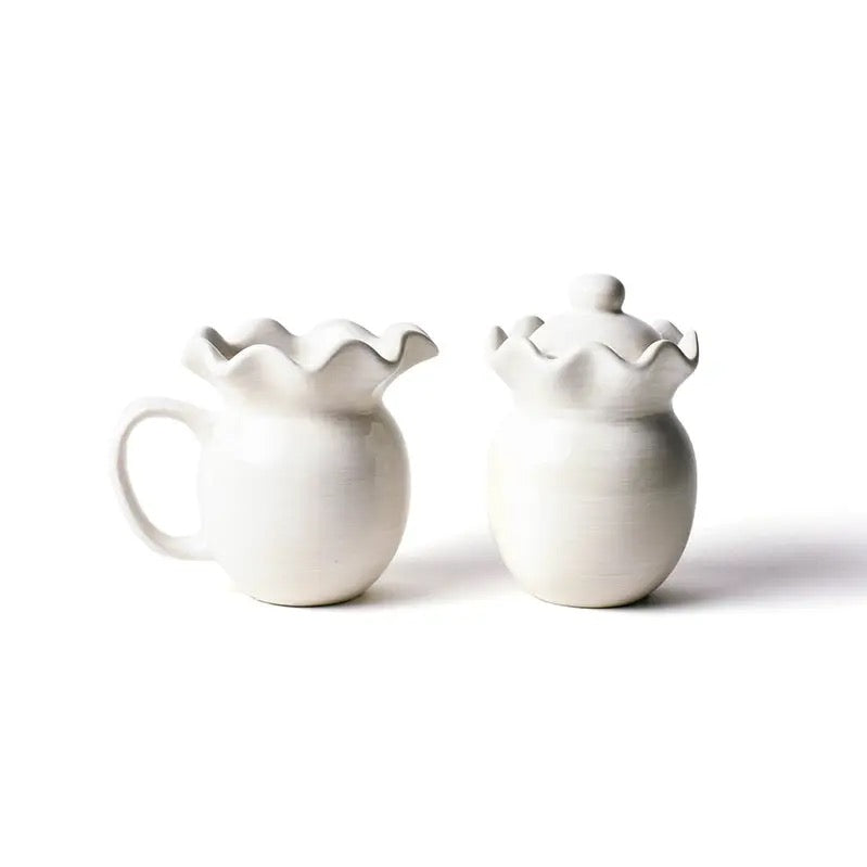 Ruffle Cream & Sugar Set