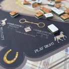 Board game piece on a board with text and graphics