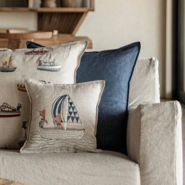 Sailing Foxes Pillow