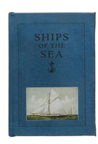 Blue book titled 'Ships of the Sea' with an illustration of a ship on the cover.