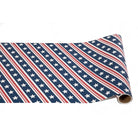 Roll of paper with American flag pattern on a white background