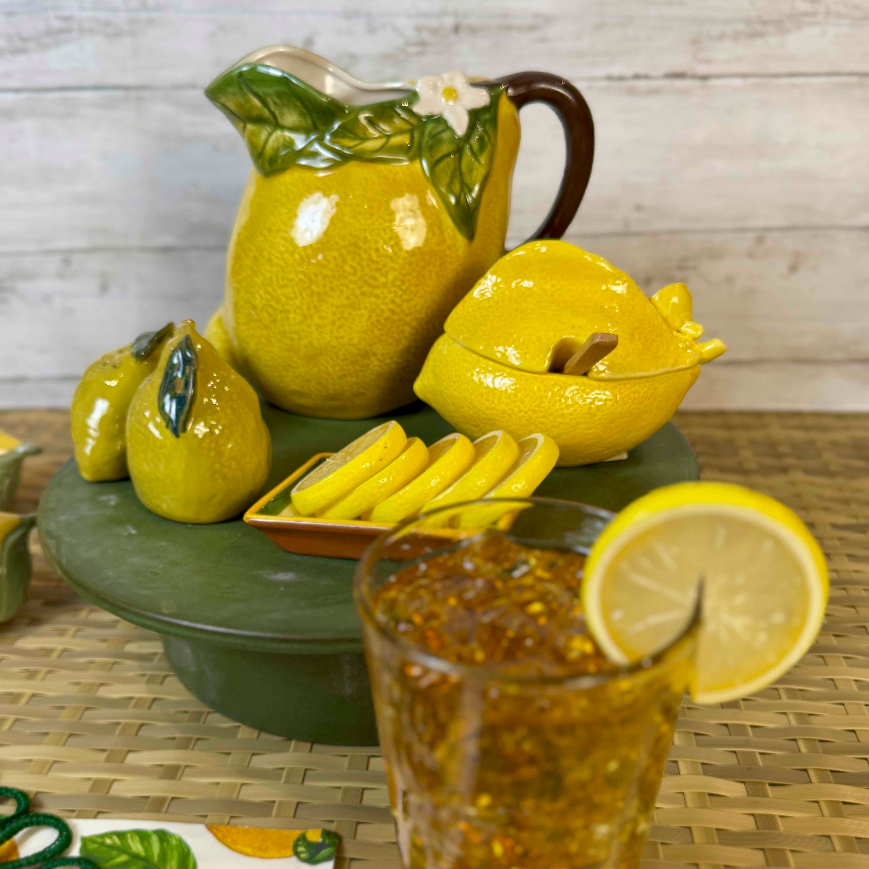 Stoneware Lemon Pitcher