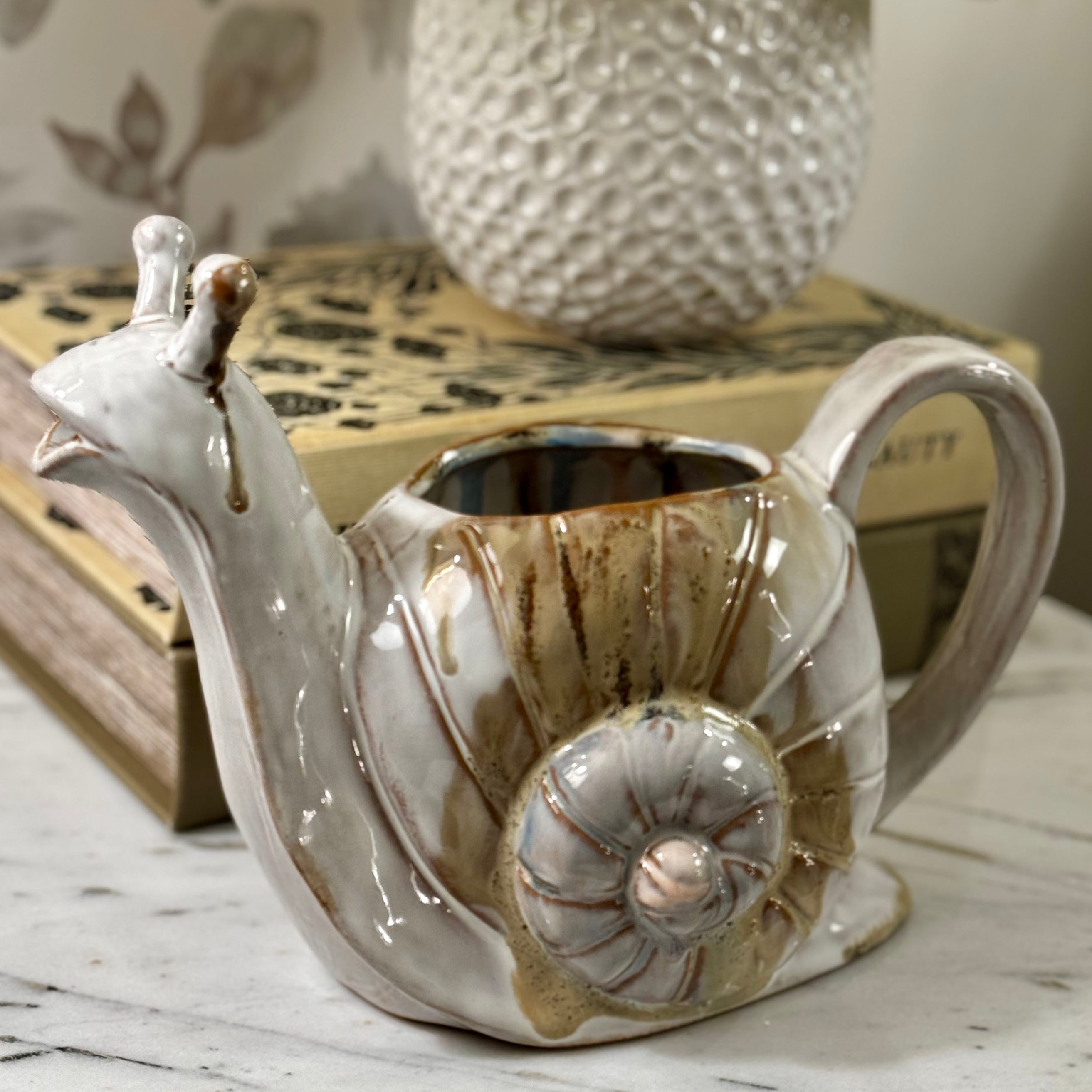 Stoneware Snail Watering Can