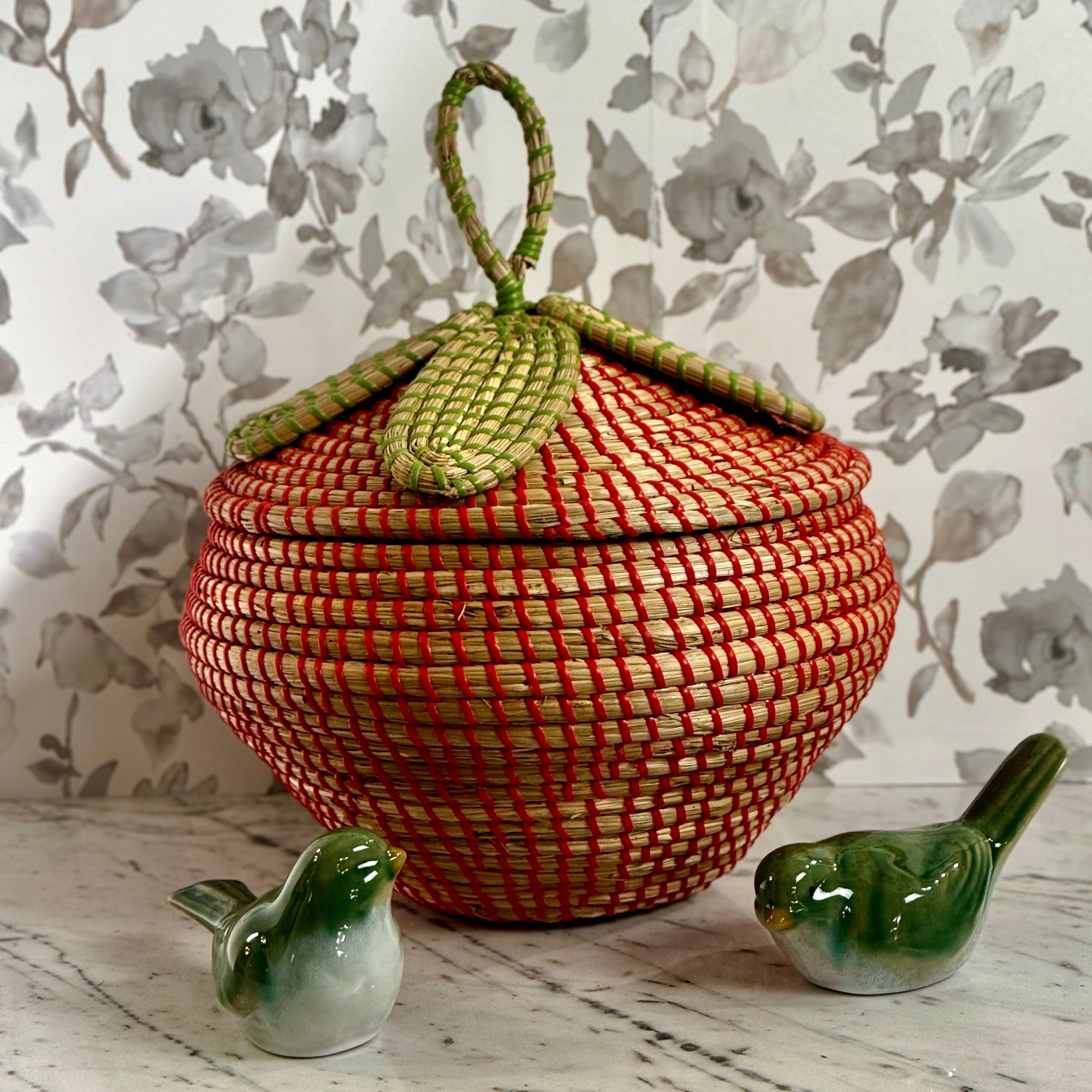 Strawberry Seagrass Basket