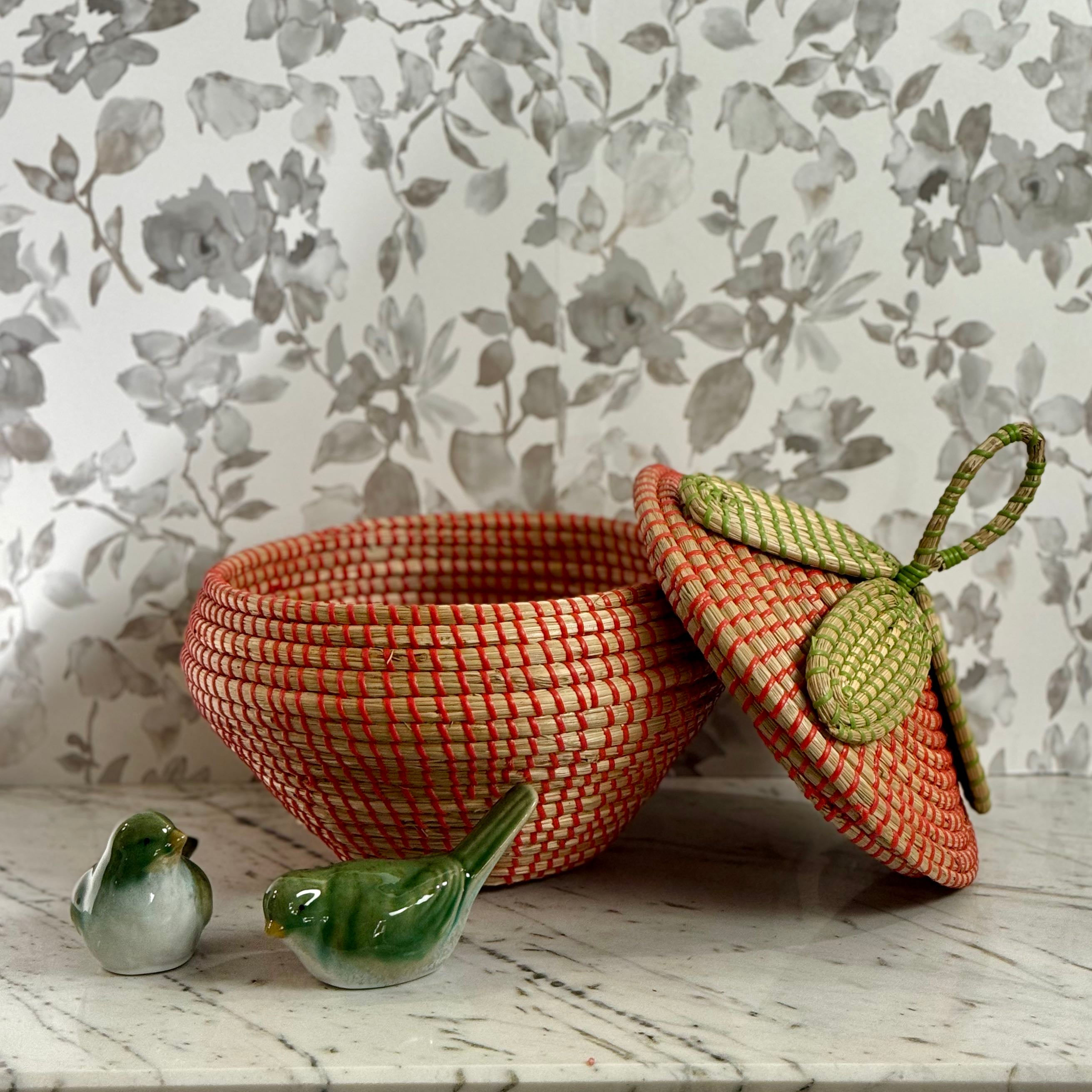 Strawberry Seagrass Basket