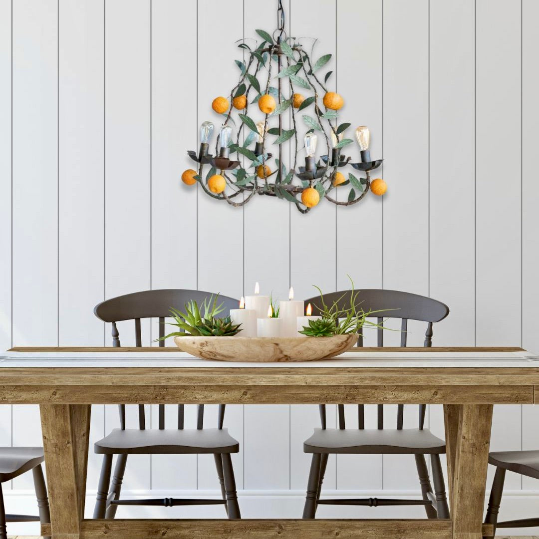 Tangerine Toleware Chandelier