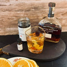 Triangular Double Old Fashioned Glass Trimmed in Gold