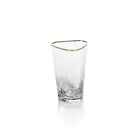 Triangular Highball Glass with Gold Rim