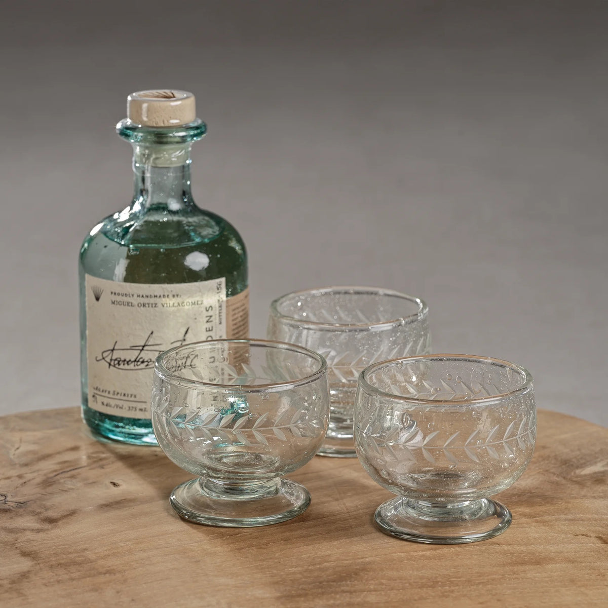 Tuscan Etched Mezcal Glass