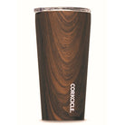 Wood-textured tumbler with 'Corkcicle' branding on a white background