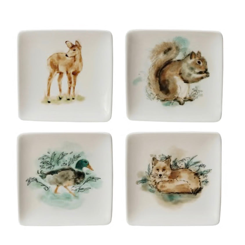 Woodland's Animal Appetizer Plates - Set of 4