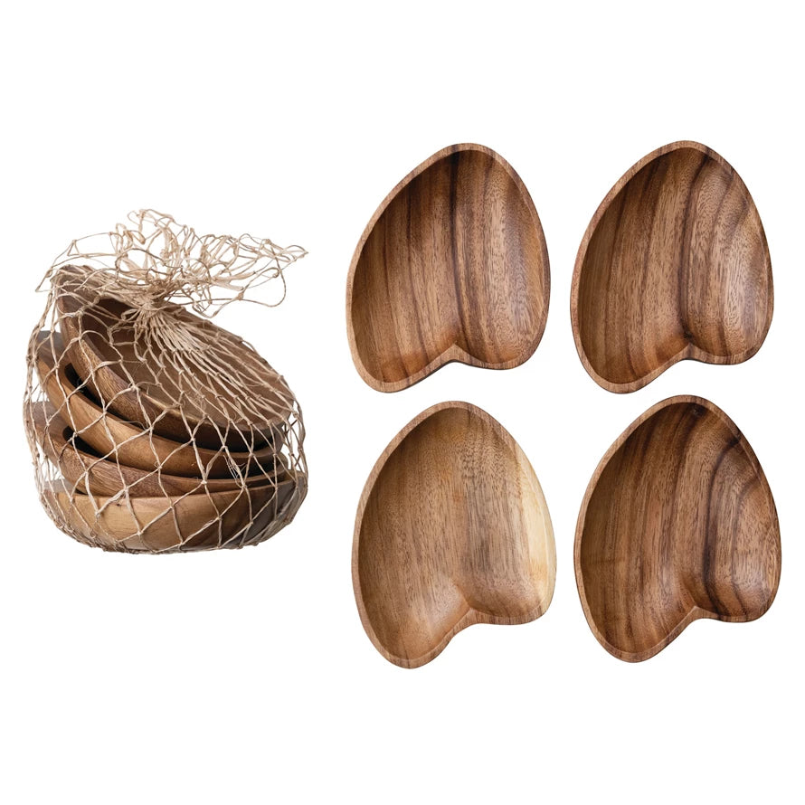 Wood Snack Bowl - Set of 4