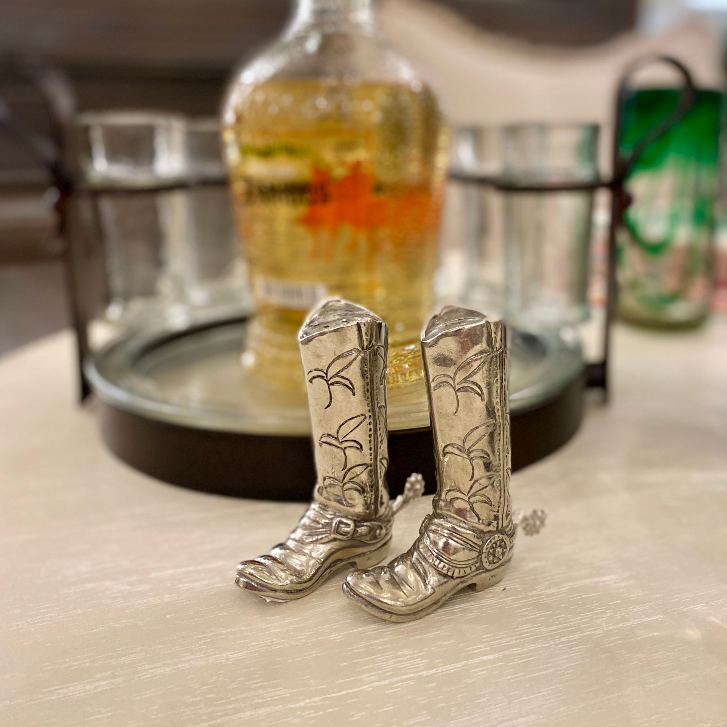 Pewter Cowboy Boot Salt & Pepper