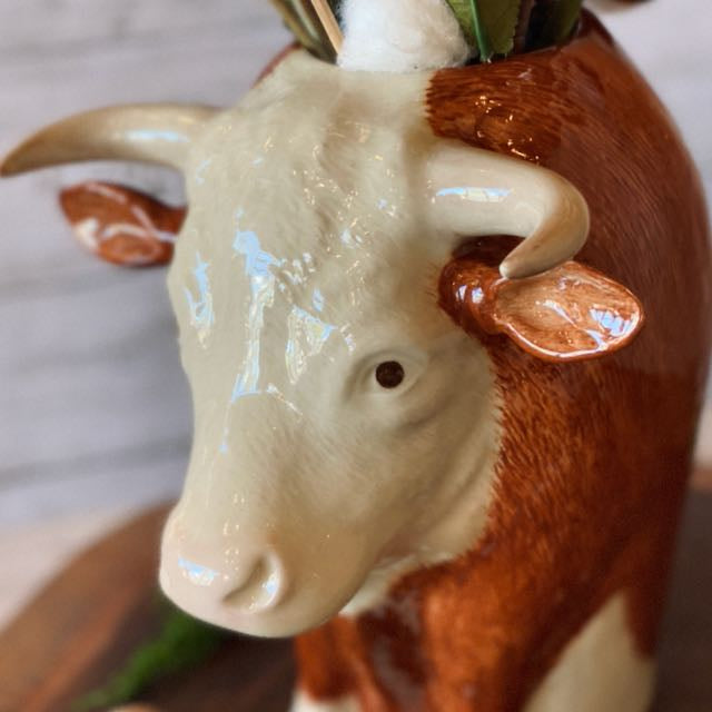 Hereford Bull Flower Vase