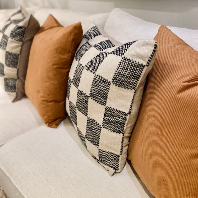 Checkered Woven Pillow