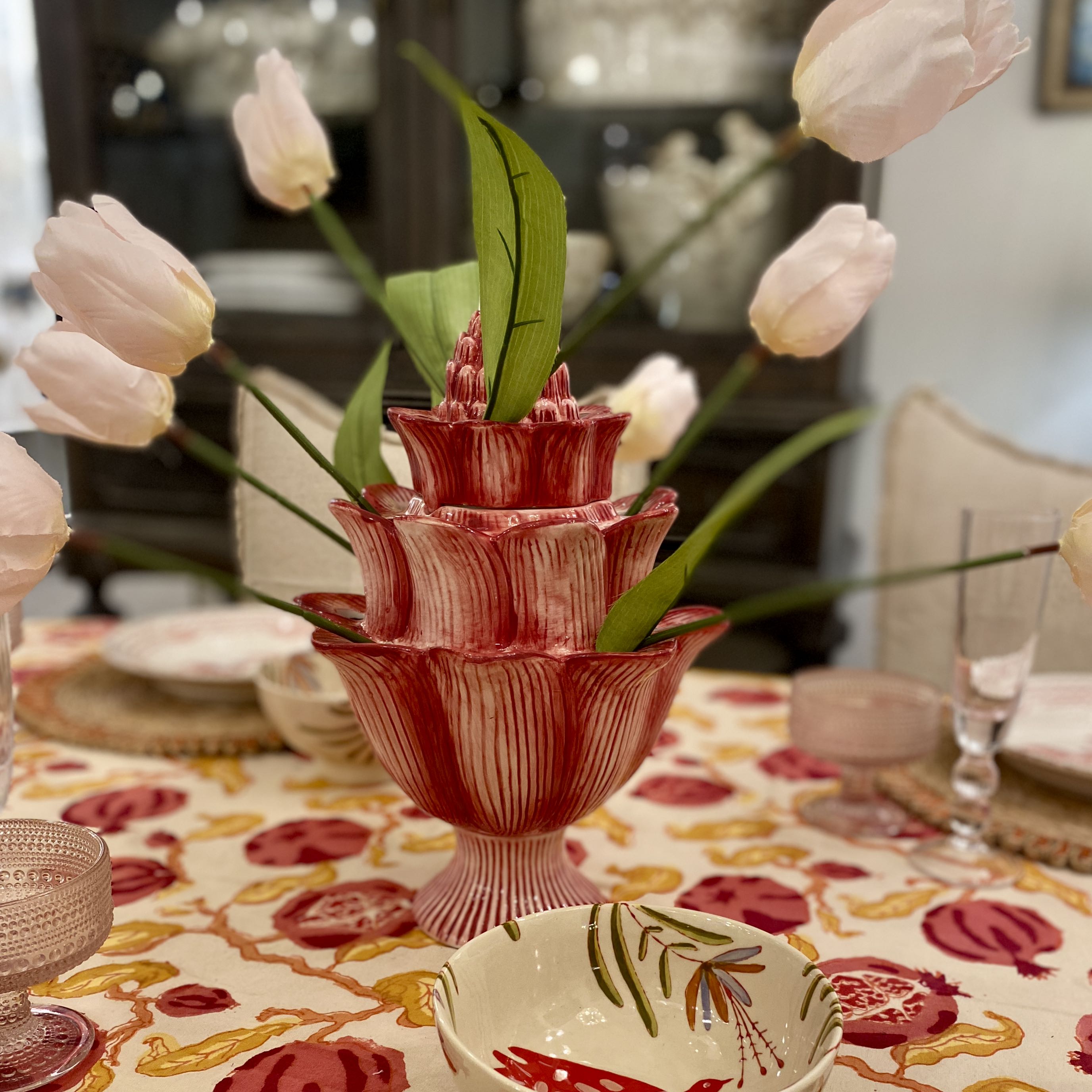 Artichoke Tulipiere Large Pink – Thomas Lee Living