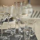 Triangular Champagne Flute with Gold Rim