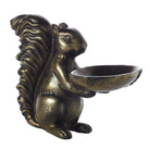 Squirrel Dish made of metal and antique gold finish